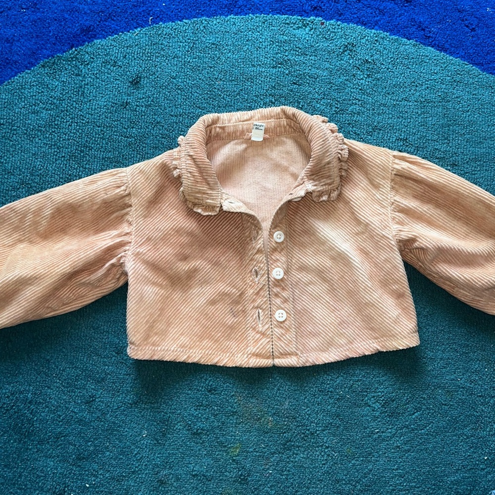 River Island mini Cropped Corduroy Button-Up Jacket